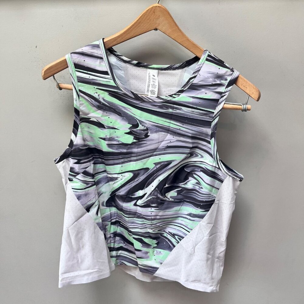 Lululemon Women's Marble Tank‎ Top Size 6 Recycled Polyester & Elastane